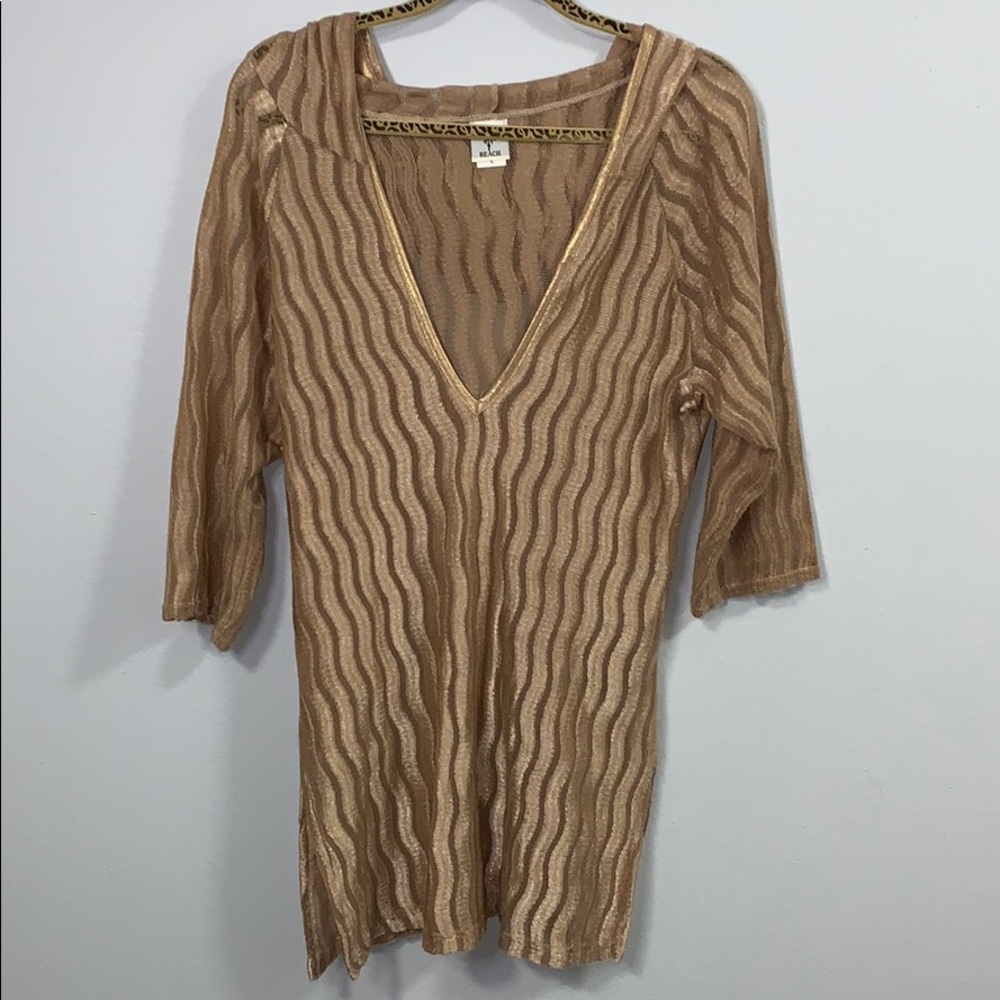 Dream Beach Top/Cover Up, gold, size S